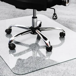 New Glaciermat Carpet & Hard Floor Chair Mat, 36" x 48", Crystal Clear Glass (FC123648EG) Chair Mats