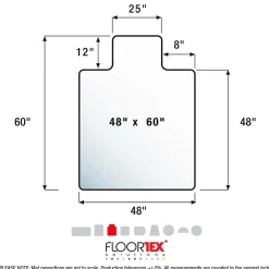 Hot Ultimat Carpet Chair Mat with Lip, 48