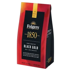 Coffee<1850 Folgers Black Gold Caffeinated Ground Coffee, Dark Roast, 12 oz. (SMU60516)