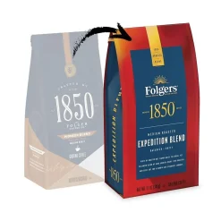 Coffee<1850 Folgers Pioneer Blend Caffeinated Ground Coffee, Medium Roast, 12 oz. (SMU60514)