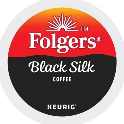 Keurig K-Cups<Folgers Black Silk Coffee Keurig® K-Cup® Pods, Dark Roast, 24/Box (6662)