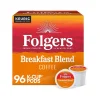 Keurig K-Cups<Folgers Breakfast Blend Coffee, Keurig K-Cup Pod, 96/Carton (000370677/6684CT)