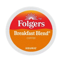 Keurig K-Cups<Folgers Breakfast Blend Coffee, Keurig K-Cup Pod, 96/Carton (000370677/6684CT)