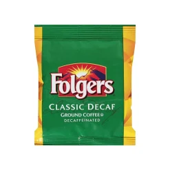 Keurig K-Cups<Folgers Classic Roast Decaf Ground Coffee, Fresh Pack, Medium Roast, 42/Carton (PRO20007)