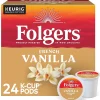 Keurig K-Cups<Folgers French Vanilla Coffee, Medium Roast, 0.31 oz. Keurig® K-Cup® Pods, 24/Box (6661)