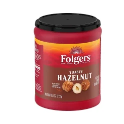 Coffee<Folgers Toasty Hazelnut Ground Coffee, 9.6 oz. (2550011037)