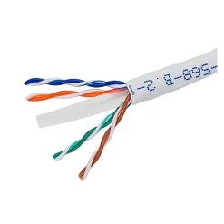 Ethernet Cables<Monoprice 250FT Cat6 Bulk Bare Copper Ethernet Cable, UTP, Solid, Riser Rated (CMR), 500MHz, 23AWG - White