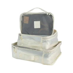 G Force 6-Piece Fabric Travel Pouch Set, Water Resistant, Cashmere (27105-CASHMERE)