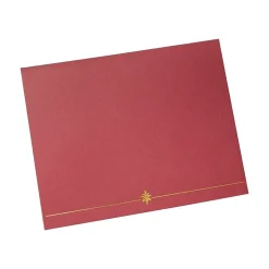New Certificate Holders, 8.5" x 11", Red, 6/Pack (60894) Awards & Certificates