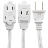 Extension Cords<GE 12' Extension Cord, 3-Outlet, White (JAS51954)