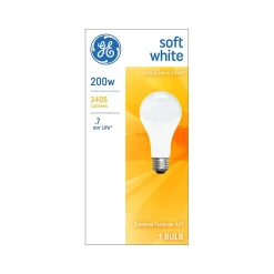 Light Bulbs<GE 200 Watt Soft White Incandescent neral-Purpose Bulb (11585)