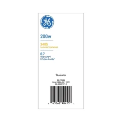Light Bulbs<GE 200 Watt Soft White Incandescent neral-Purpose Bulb (11585)