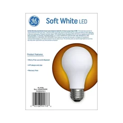 Light Bulbs<GE 5 Watt Soft White LED neral-Purpose Bulb, 4/Pack (99176)