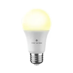 Smart Bulbs<GE Cync Wi-Fi 60W Equivalent A19 LED Smart Light Bulb, Soft White, 2/Pack (93128963)
