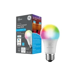 Smart Bulbs<GE Cync Wi-Fi 60W Equivalent A19 LED Smart Light Bulb, Full-Color (93128981)