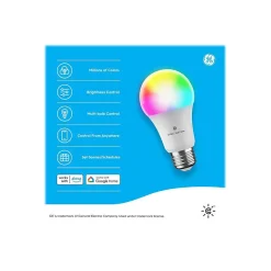 Smart Bulbs<GE Cync Wi-Fi 60W Equivalent A19 LED Smart Light Bulb, Full-Color (93128981)