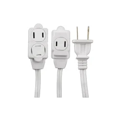 Extension Cords<GE Polarized 15' Extension Cord, 3-Outlet, White (51962)