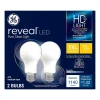 Light Bulbs<GE Reveal HD+ 11 Watt White LED neral-Purpose Bulb, 2/Pack (46657)