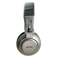Gemini Professional Over-Ear DJ Headphones, Silver (DJX-500)