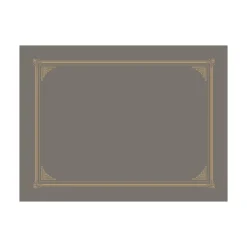 Discount Classic Linen Certificate Holders, 8.5" x 11", Gray/Gold, 6/Pack (49323) Awards & Certificates