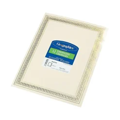 Online Flourish Certificates, 8.5" x 11", Ivory/Gold Foil, 12/Pack (45492S) Awards & Certificates