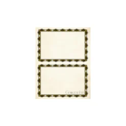 Discount 2-UP Crown Gold Mini Certificates, 8.5" x 11", Gold, 30/Pack (48767) Awards & Certificates