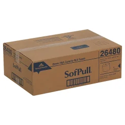 Paper Towels<SofPull Georgia-Pacific Recycled High-Capacity Hardwound Paper Towel, 1-Ply, Natural, 1000'/Roll, 6 Rolls/Carton (26480)