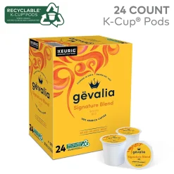 Keurig K-Cups<Gevalia Signature Blend Coffee Keurig® K-Cup® Pods, Light Roast, 24/Box (5305)