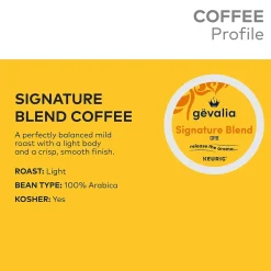 Keurig K-Cups<Gevalia Signature Blend Coffee Keurig® K-Cup® Pods, Light Roast, 24/Box (5305)