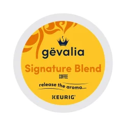 Keurig K-Cups<Gevalia Signature Blend Coffee Keurig K-Cup Pod, Light Roast, 96/Box (5305CT)