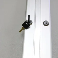 Online 4' H x 6' W Enclosed Vinyl Bulletin Board with Satin Frame, 3 Door (PA34872VX-181) Bulletin