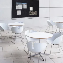 Sale 4' H x 8' W Recycled Bulletin Board with Aluminum Frame, Confetti (ATR48-CF) Bulletin