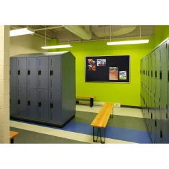 Sale 4' H x 8' W Recycled Bulletin Board with Aluminum Frame, Confetti (ATR48-CF) Bulletin