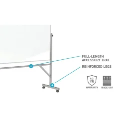 Clearance 4' H x 6' W Reversible Cork Bulletin Board/Whiteboard with Aluminum Frame (ARMK46) Bulletin