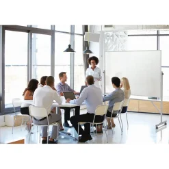 Clearance 4' H x 6' W Reversible Cork Bulletin Board/Whiteboard with Aluminum Frame (ARMK46) Bulletin