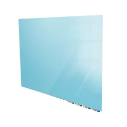 Hot Aria Low Profile Magnetic Glass Whiteboard, 4'H x 8'W, Blue (ARIASM48BE) Dry Erase