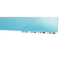 Hot Aria Low Profile Magnetic Glass Whiteboard, 4'H x 8'W, Blue (ARIASM48BE) Dry Erase