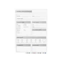 Outlet Aria Patient Room Glass Dry-Erase Whiteboard, 24"H x 18"W (GRPARIASN11P-18) Dry Erase