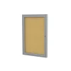 Sale Cork Enclosed Bulletin Board, Satin Frame, 1.5'H x 2'W (PA12418K) Bulletin