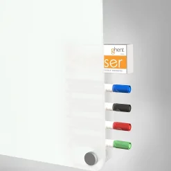 New Harmony Frosted Glass Whiteboard with Radius Corners, 4'H x 8'W (HMYRN48FR) Dry Erase