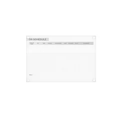 Hot Harmony OR Schedule Glass Dry-Erase Whiteboard, 4'H x 6'W (GRPHMYSN13S-46) Dry Erase