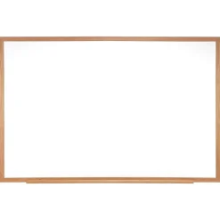 Outlet Non-Magnetic Dry-Erase Whiteboard, Wood Frame, 18" x 24" (GH-M2W181) Dry Erase
