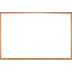 Hot Non-Magnetic Dry-Erase Whiteboard, Wood Frame, 3' x 2' (GH-M2W231) Dry Erase