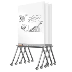 Roam Laminate Dry-Erase Whiteboard, Aluminum Frame, 4' x 3' (RM36SAWHN) Dry Erase