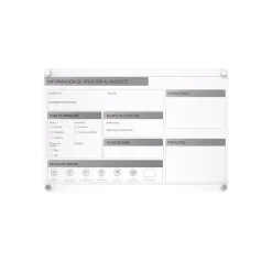 Hot Slide Changeable Patient Room Glass Dry-Erase Whiteboard, 24