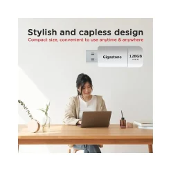 Gigastone 128GB USB 3.1 Type-A Flash Drive, White (GS-U3128GBWH-BC)* Usb Flash Drives