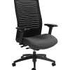 Online GIS Loover High-Back Weight Sensing Tilter Task Chair, Mesh/Fabric, Black/Granite Rock Office Chairs