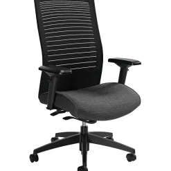 Online GIS Loover High-Back Weight Sensing Tilter Task Chair, Mesh/Fabric, Black/Granite Rock Office Chairs