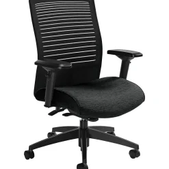 Outlet GIS Loover Mid-Back Weight Sensing Tilter Task Chair, Mesh/Fabric, Black/Coal Office Chairs