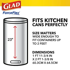 Glad ForceFlex Tall Kitchen Drawstring Trash Bags, 13 Gallon, Gain Lavender with Febreze Freshness, 110 Count (79157)